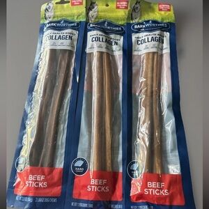 Barkworthies Odor-Free 12" Bully Stick Dog Treats,  3-Pack Large Exp-2027